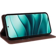 4U Sky Xiaomi Redmi Note 14 Pro+ 5G-Note 14 Pro 5G Cüzdan Kılıf Deri Telefon Kılıfı Stand-Kahverengi Için (Yurt Dışından)