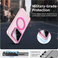 4U Sky Xiaomi 15 Kılıfı Magsafe Pc+Tpu+Pet İle Uyumlu Düşmeyi Önleyici Telefon Kapağı-Kırmızı (Yurt Dışından)