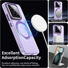 4U Sky Xiaomi 15 Kılıf Için Magsafe Pc+Tpu+Pet Anti-Drop Telefon Kapağı İle Uyumlu-Mor (Yurt Dışından)