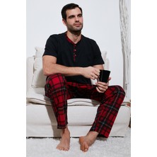 Buratti Ekoseli Pamuklu Regular Fit Kısa Kollu Pijama Takımı Erkek PİJAMA TAKIMI 60961007