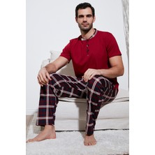Buratti Ekoseli Pamuklu Regular Fit Kısa Kollu Pijama Takımı Erkek PİJAMA TAKIMI 60961007