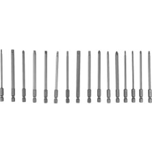 Dawn 16 Adet Uzun Manyetik Tornavida Ucu Seti Yivli++Altıgen+Torx Matkap Ucu 1/4 Inç Altıgen Şaft 100MM Uzunluk (Yurt Dışından)