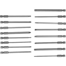 Dawn 16 Adet Uzun Manyetik Tornavida Ucu Seti Yivli++Altıgen+Torx Matkap Ucu 1/4 Inç Altıgen Şaft 100MM Uzunluk (Yurt Dışından)