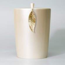 Selim Leaf Çöp Kovası Inci Altın