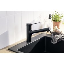 Hansgrohe Zesis M33  Tek Kollu Eviye Bataryası 150 2 Jet Satin Siyah