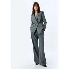 Koton 5Wak50149Uw 048 Gri Kadın Blazer Takım Ceketı