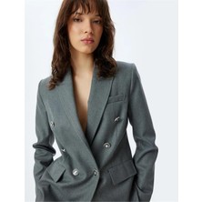 Koton 5Wak50149Uw 048 Gri Kadın Blazer Takım Ceketı
