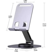 Mega Oto Market 360° Dönen Metal Masaüstü Tablet ve Telefon Standı