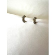 Jern Jewelry Silver Renk Geçişli Halka Çelik Küpe
