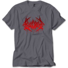 Z zepplin Bloodbath Logo Red Gri Tişört
