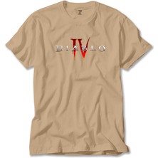 Z zepplin Diablo Iv Logo Krem Tişört