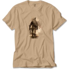 Z zepplin Call Of Duty Soldier Krem Tişört