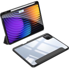 Digital Computer Home Xiaomi Pad 7 Pro/xiaomi Pad 7 Kılıf Dux Ducıs Toby Serisi Üç Katlı Pu Deri Tablet Kapağı-Siyah (Yurt Dışından)