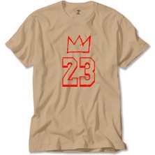 Z zepplin Lebron James King 23 Krem Tişört