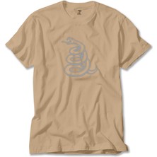 Z zepplin Metallica Snake Logo Krem Tişört