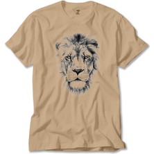 Z zepplin Lion Face Krem Tişört