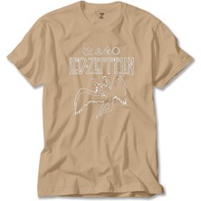 LED Zeppelin Zoso Icarus Krem Tişört