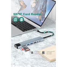 Then Tech 8in1 Dönüştürücü Istasyon Laptop Notebook Dizüstü Bilgisayarlar Için Çoklayıcı Dönüştürücü Istasyon