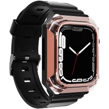 Israh Watch 40MM İçin Uyumlu Krd-88 Delikli Kordon Ayarlama Sert Pc Kasa Koruyuculu Silikon Kordon