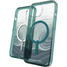 Zagg Gear4 Iphone 13/14 Milan Snap Kılıf Magsafe Telefon Kılıfı - Green Swirl Askeri Yeşil