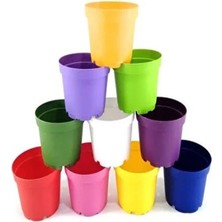 Katı Plastik Sukulent Saksısı 15 Adet Beyaz (8.5 cm)