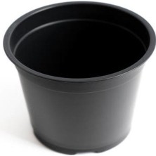 Katı Plastik Çiçek Saksısı 10 Adet (14'lük) Üretim Saksısı Siyah