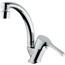 Hms Aç Kapa Kuğu Lavabo Bataryası 360° Dönerli Prinç Başlıklı