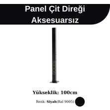 Telfence 100CM Siyah Panel Çit Direği