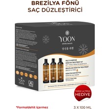 Yoon Brezilya Fönü & Keratin Saç Düzleştirme İşlemi Sağlayan ve Besleyen Çift Yönlü Yoğun Saç Bakım Seti