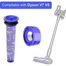 Dyson V7, V8 Animal ve V8 Absolute Kablosuz Elektrikli Süpürge Için 4'lü Filtre Yedeği Hepa Filtre Yedekleri (Yurt Dışından)