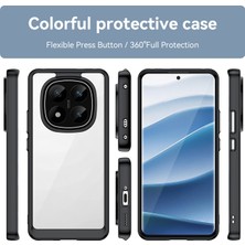 4U Sky Xiaomi Redmi Note 14 Pro+ 5g Kılıf Tpu + Akrilik Koruyucu Şeffaf Telefon Kapağı-Siyah (Yurt Dışından)