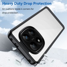 4U Sky Xiaomi Redmi Note 14 Pro+ 5g Kılıf Tpu + Akrilik Koruyucu Şeffaf Telefon Kapağı-Siyah (Yurt Dışından)