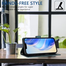 4U Sky Xiaomi Redmi Için Not 14 Pro + 5g/xiaomi Redmi Not 14 Pro 5g Kılıf Baskılı Petek Rfıd Engelleme Deri Telefon Kılıfı ile Kayış-Yeşil (Yurt Dışından)