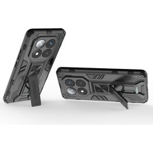 4U Sky Xiaomi Redmi Note 14 Pro 5g Kılıf Pc+Tpu Standlı Darbeye Dayanıklı Telefon Kapağı-Siyah (Yurt Dışından)