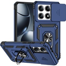 4U Sky Xiaomi 14T Pro Kılıf Pc+Tpu Telefon Kapak Lensi Üstün Koruma Standı-Mavi Için (Yurt Dışından)