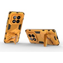 4U Sky Xiaomi Redmi Note 14 Pro+ 5g Kılıf Pc+Tpu Standlı Darbeye Dayanıklı Telefon Kapağı-Turuncu (Yurt Dışından)
