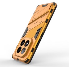 4U Sky Xiaomi Redmi Note 14 Pro+ 5g Kılıf Pc+Tpu Standlı Darbeye Dayanıklı Telefon Kapağı-Turuncu (Yurt Dışından)