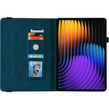 Digital Computer Home Xiaomi Pad 7 Pro / Pad 7 Kılıf Kart Tutucu Çizilmez Deri Kapak Gül Çiçek Baskı-Gül (Yurt Dışından)