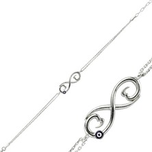 HS Demirci Gümüş Nazarlı Sozsuzluk Bayan Bileklik