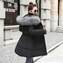 Barbora Kışlık Kürk Yaka Kadın Şişme Mont