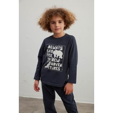 Erkek Çocuk Pamuklu Uzun Kollu Pijama Takımı