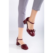 Sasha Topuklu Rugan Ayakkabı Bordo