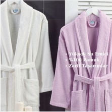 Rebeka Home Collection Krem Leylak Bornoz 4lü Set