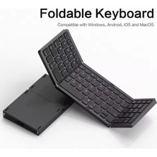 Touchpadli Katlanabilir Bluetooth Klavye Telefon Tablet ve Pc Uyumlu Taşınabilir Klavye