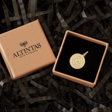 Altıntaş Retro Pusula Altın Kolye Ucu