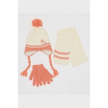 FLORİ Sepet Örgü Kız Çocuk 3'lü Takım