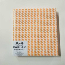 Turuncu Beyaz A4 Parlak Kuşe 300 gr 125 Li