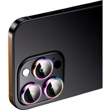 URR iPhone 16 Pro Titanium Alloy Kamera Lens Koruyucu Rainbow