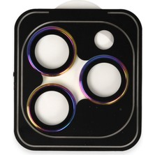 URR iPhone 16 Pro Titanium Alloy Kamera Lens Koruyucu Rainbow