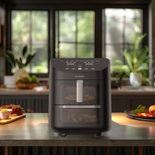 Kumtel XXL 11 Litre Çift Hazneli Fastfryer (Yağsız Fritöz Airfryer ) HAF-11